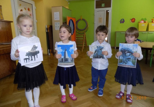 Dzieci odpowiadają na pytania związane z najważniejszymi miejscami w Polce na podstawie ilustracji