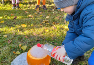 Dyniowy ekperyment - wulkan