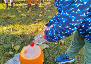 Dyniowy ekperyment - wulkan