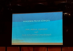 Audycja muzyczna "Małe, większe, największe- świat instrumentów smyczkowych"