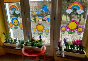 Wiosenny ogródek w klasie